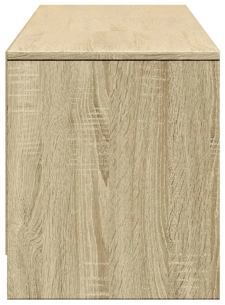 sonoma tölgy színű szerelt fa TV-szekrény LED-del 165x34x40 cm