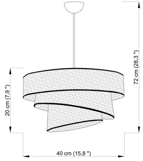 Függőlámpa, Couper - Grey, Silver
