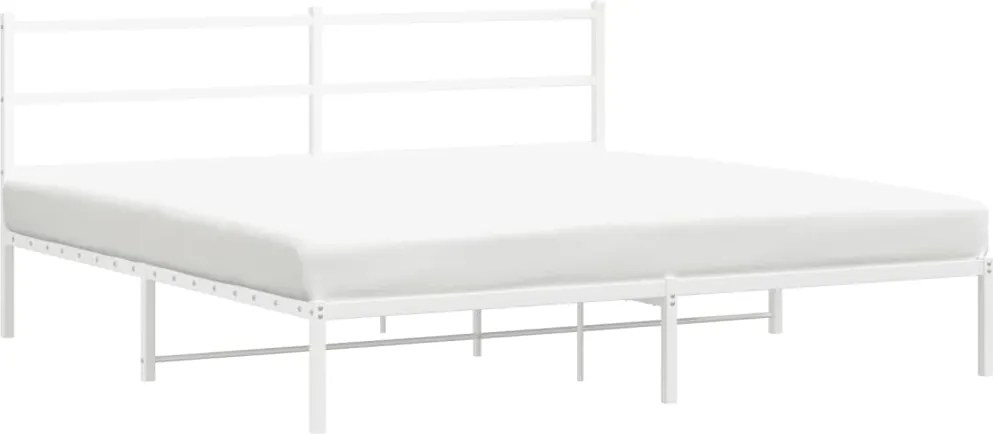 vidaXL fehér fém ágykeret fejtámlával 183 x 213 cm