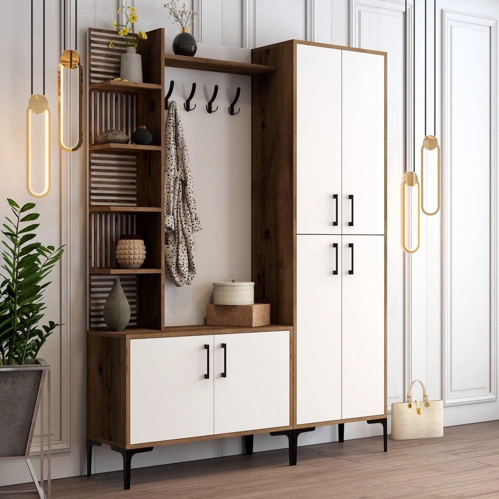 Előszobafal Viyana DA - Walnut, White