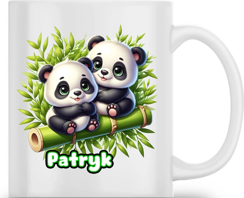 Kerámia Bögre Panda Maci Állat Aranyos Ajándék Név