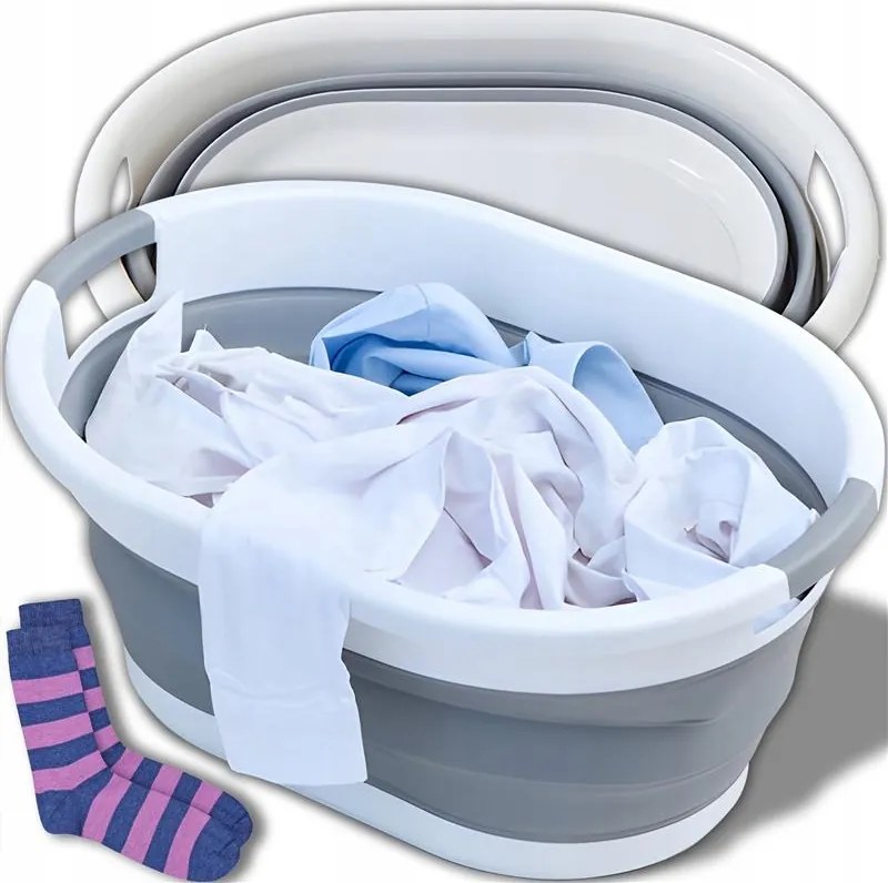 Szennyestartó Kosár Összecsukható Szilikon Tál Összecsukható 25L