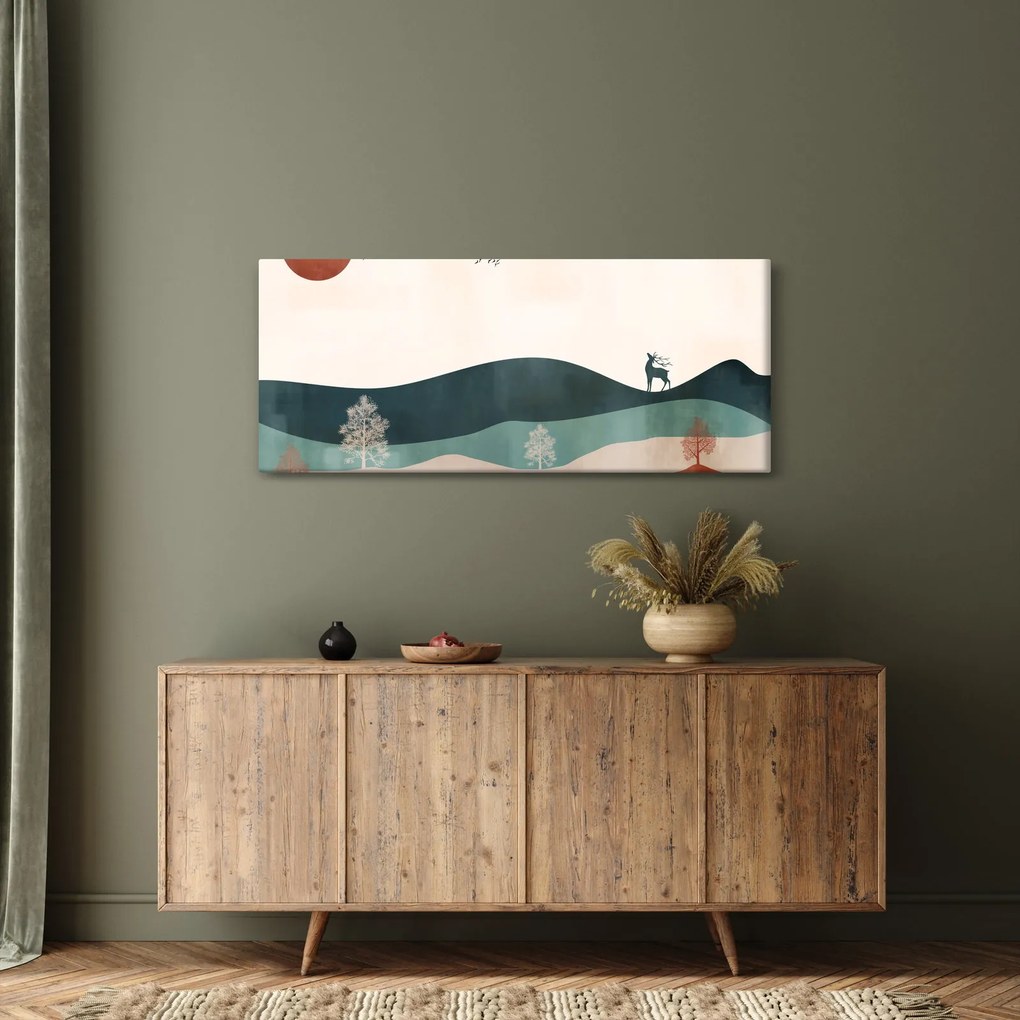Kép - Illusztrált tájkép (120x50 cm)