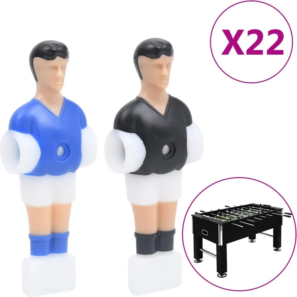 vidaXL 22 db csocsó játékos figura 12,7 mm hosszú rúdhoz