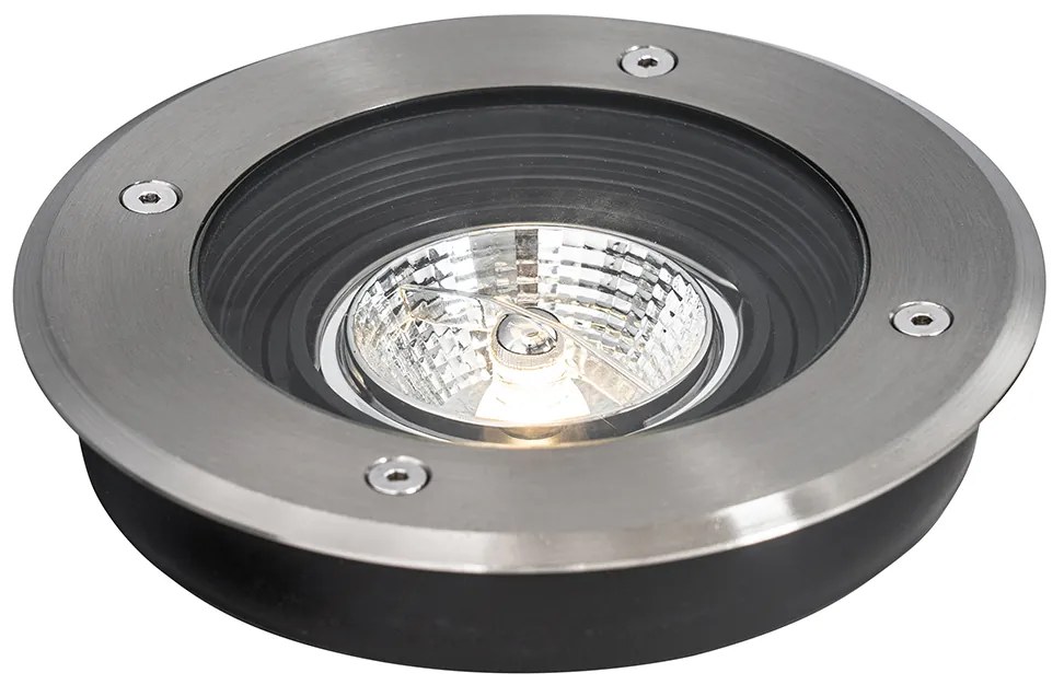 Modern kültéri talajszpotlámpa acél AR70 állítható IP65 - Delux