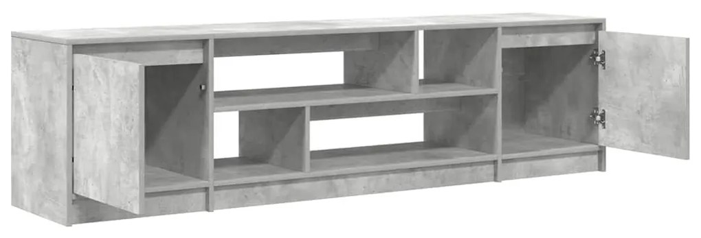 betonszürke szerelt fa TV-szekrény 188,5x41x50 cm