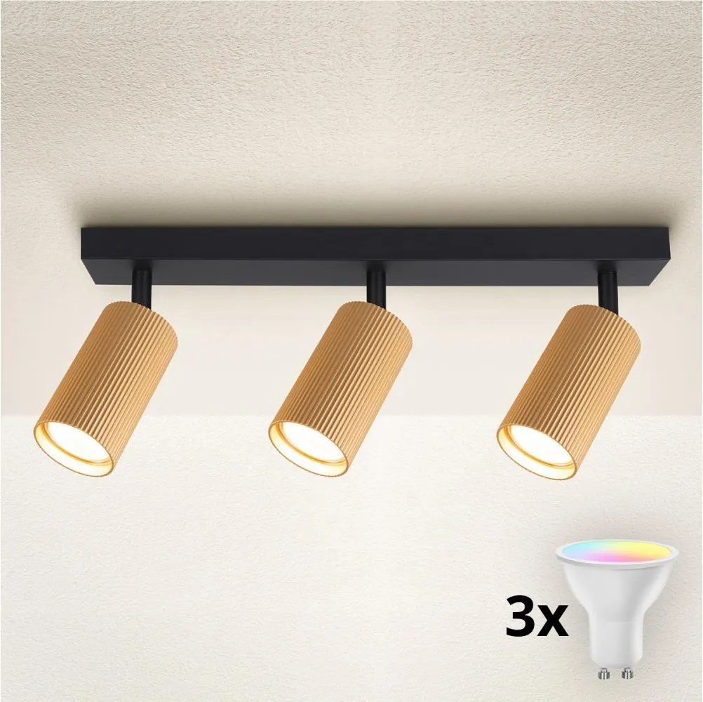 Brilagi - LED RGBW dimmelhető spotlámpa SELE MODERN 3xGU10/4,8W/230V arany