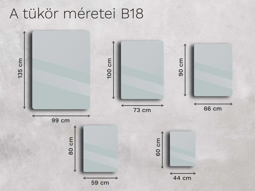 Keretes tükör B18