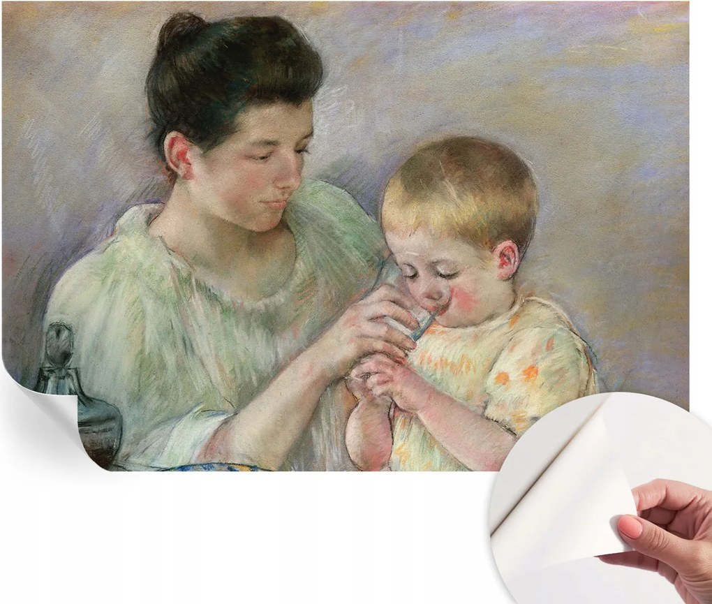 Dekoratív öntapadós fotótapéta az irodába Szülői gondoskodás 152x104