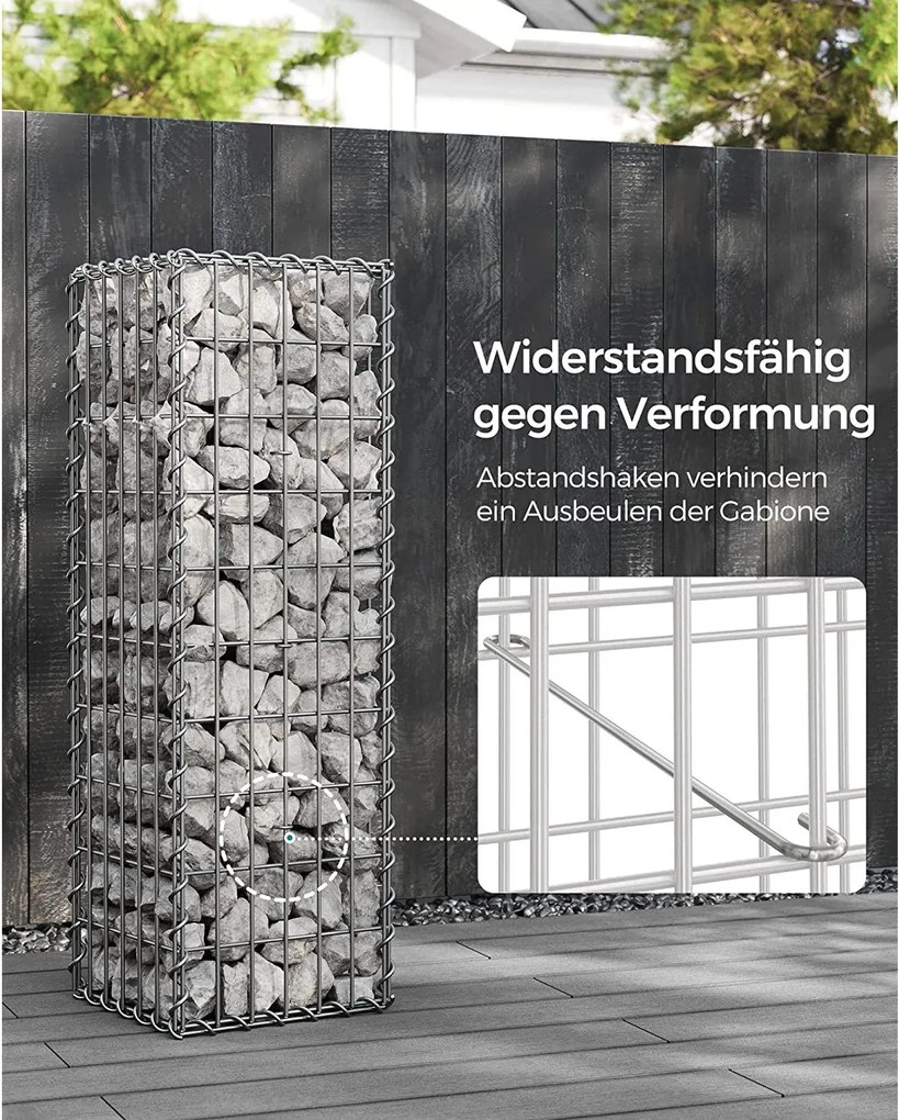 Gabion kosár, fém gabion ketrec 100 x 30 x 30 cm