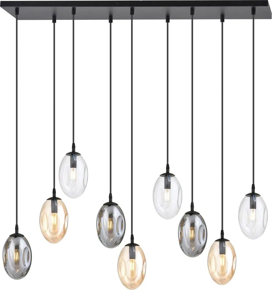 Emibig modern függeszték astral fekete grafit mézédes átlátszó emi1268/9m1