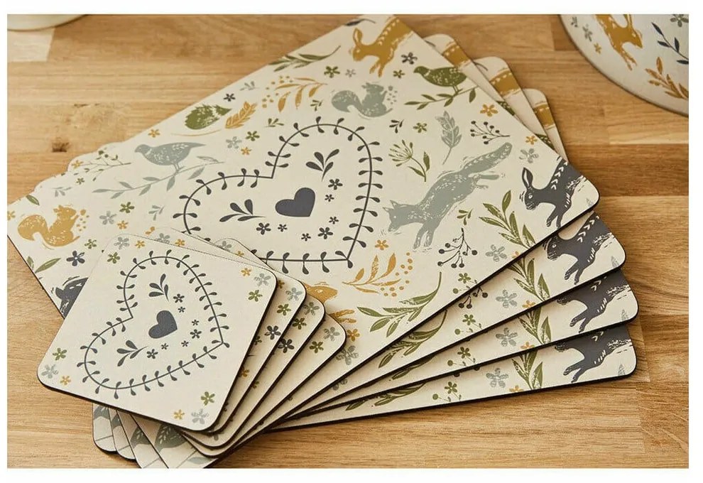 Woodland 4 db-os parafa tányéralátét készlet, 29 x 21 cm - Cooksmart ®