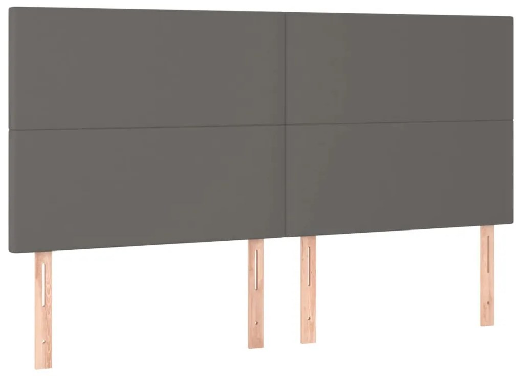 4 db szürke műbőr fejtámla 90x5x78/88 cm