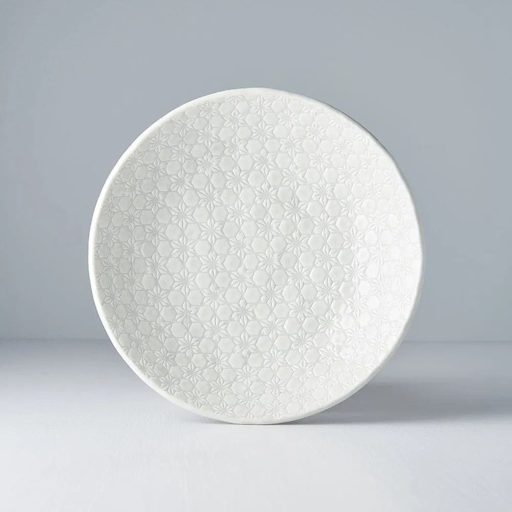 Star fehér kerámia mélytányér, ø 24 cm - MIJ