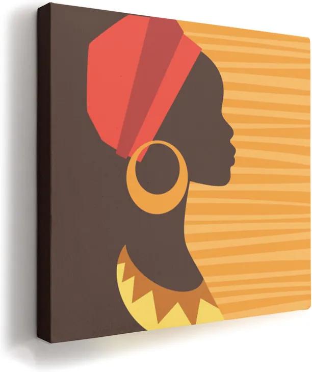 Afrikai női profil vászonkép