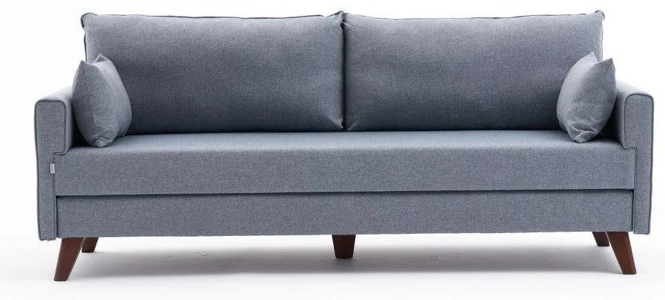 3 személyes kanapéágy Bella Soft Yataklı Üçlü Koltuk - Kék