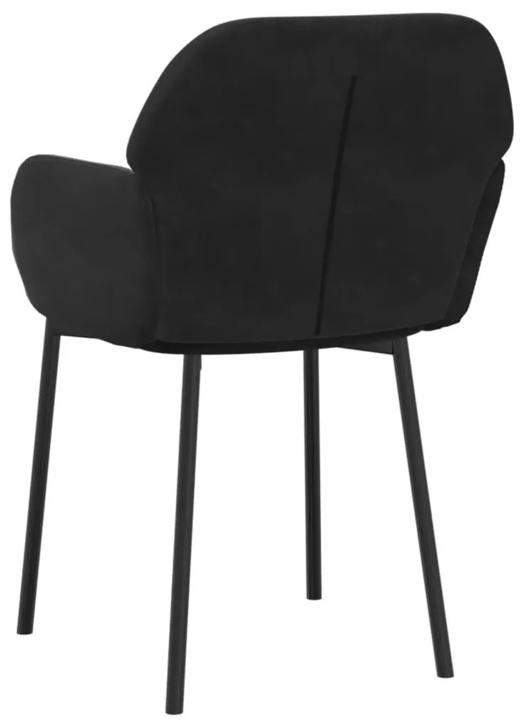 2 db fekete bársony étkezőszék