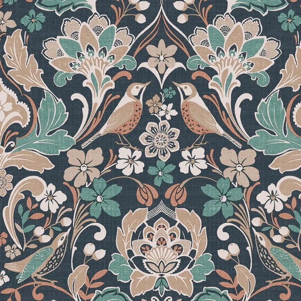 Arthouse Signature 2 Folk Floral barna-bézs madaras vlies tapéta – 100197AH