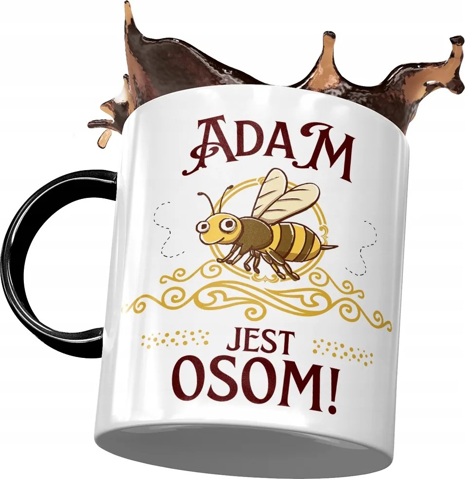 Fekete Bögre Ádám Férj Kolléga Ajándék Nyomtatott Fotóval