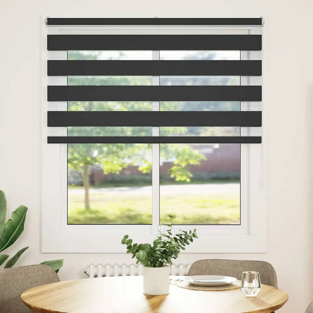 zebrafüggönnyel fekete szövetszélesség 130,9 cm poliészter