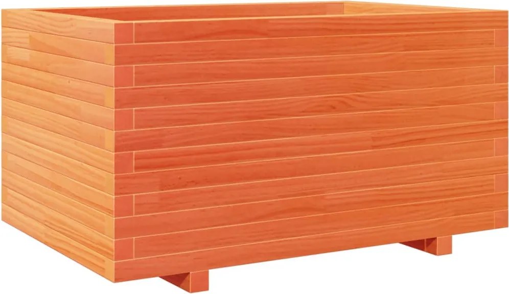vidaXL viaszbarna tömör fenyőfa kerti virágláda 90 x 60 x 49,5 cm