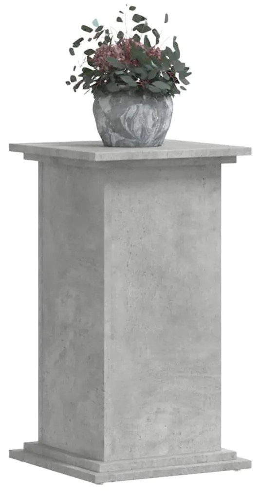 betonszürke szerelt fa növényállvány 33 x 33 x 60 cm