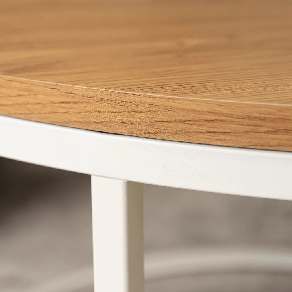 Dohányzóasztal Tölgy/Fehér Színben. ANN MAX