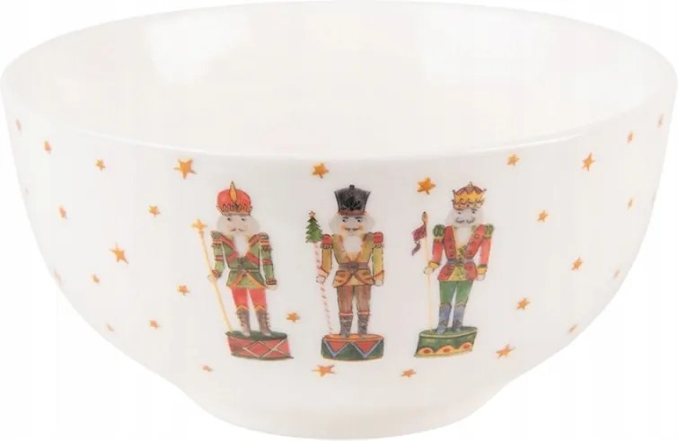 Porcelán tál karácsonyi diótörőkkel 500 ml