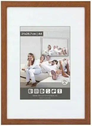 Rusztikus cseresznyefa képkeret 45x60cm Plexi