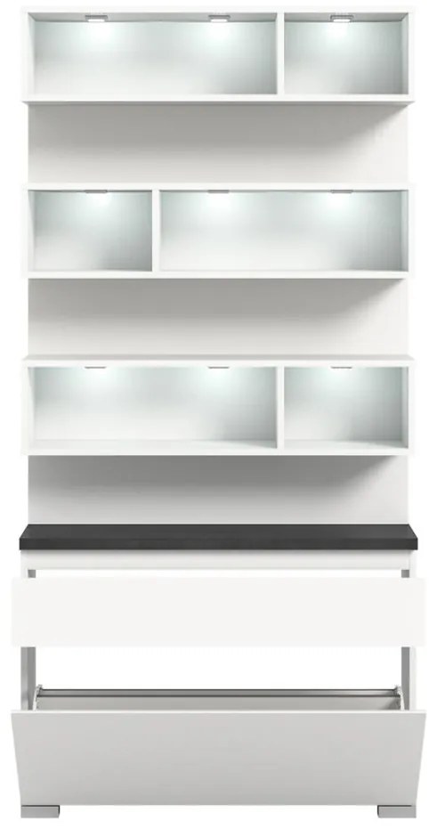 Shoelove bútorszett LED világítással fehér-szürke