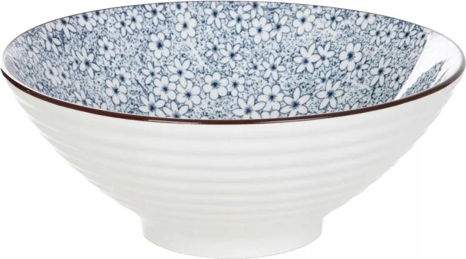 Salado virágmintás tál barna szegéllyel 21 cm Homla
