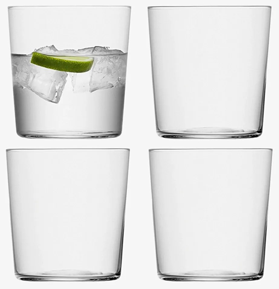 Gio üveg (kicsi), 390 ml, átlátszó, 4 db-os készlet - LSA International