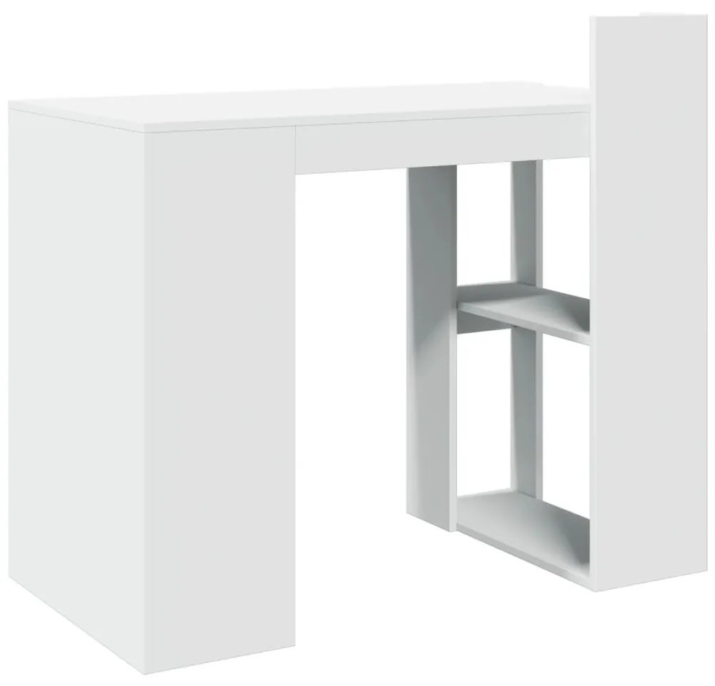 fehér szerelt fa irodai asztal 103,5 x 56,5 x 94 cm