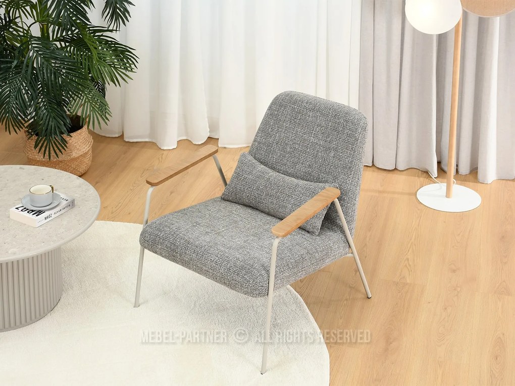 Fotel Elba (szürke bézs + tölgy). 1110001