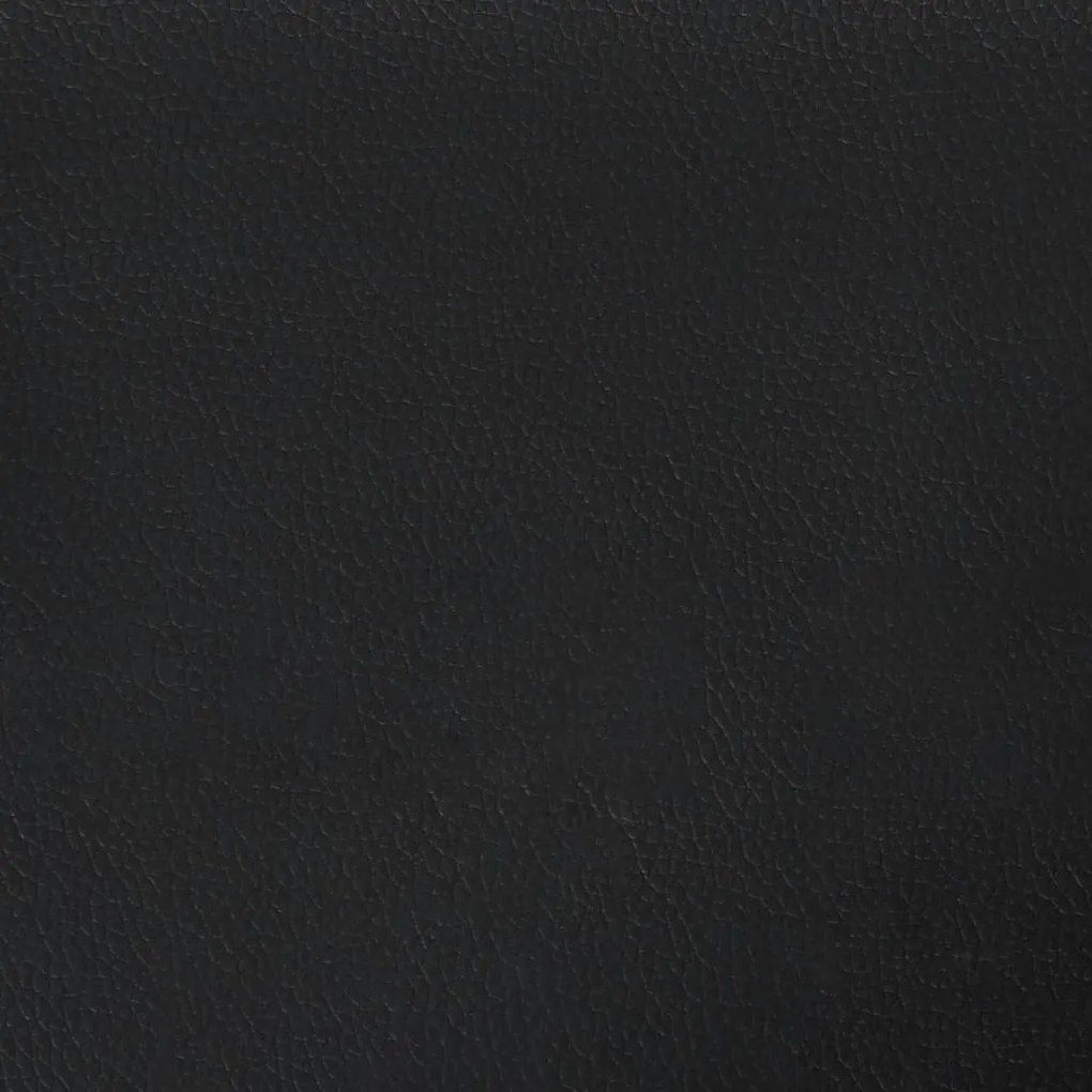 fekete műbőr loveseat kanapé 110 cm