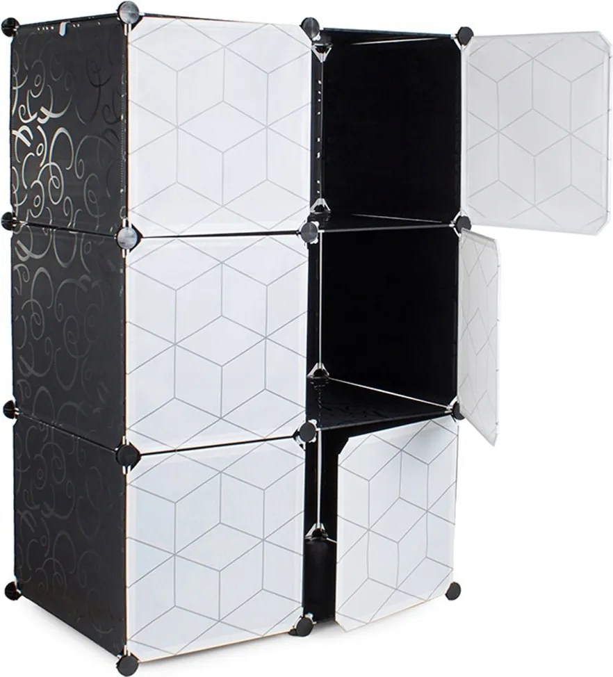 Moduláris ruhaszekrény polcos szekrény gardróbszekrény