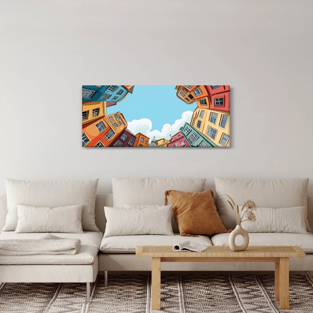 Kép - Házak között (120x50 cm)