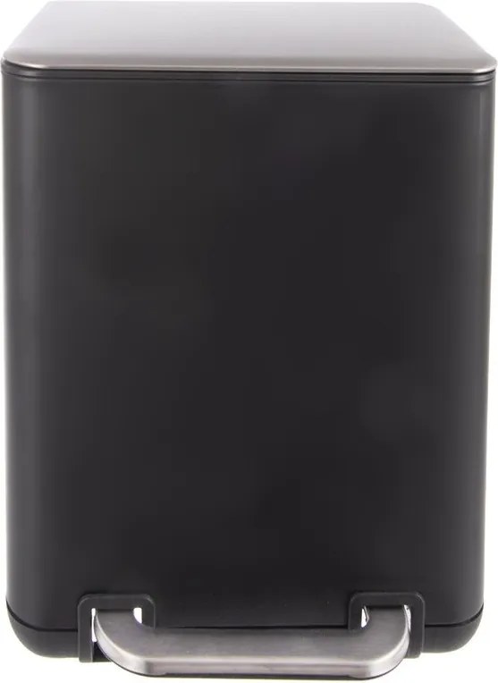 Fekete rozsdamentes acél pedálos szemetes 6 l Black – Orion