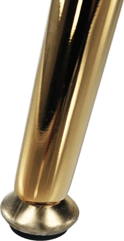 Pad Art-deco stílusban, szürke-kék Velvet anyag/gold chróm-arany, NOBLIN