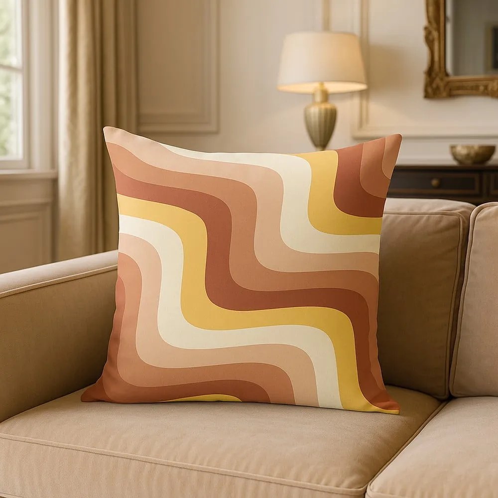 Párnahuzat 43x43 cm Creamy Strawberry Swirl – Mila Home