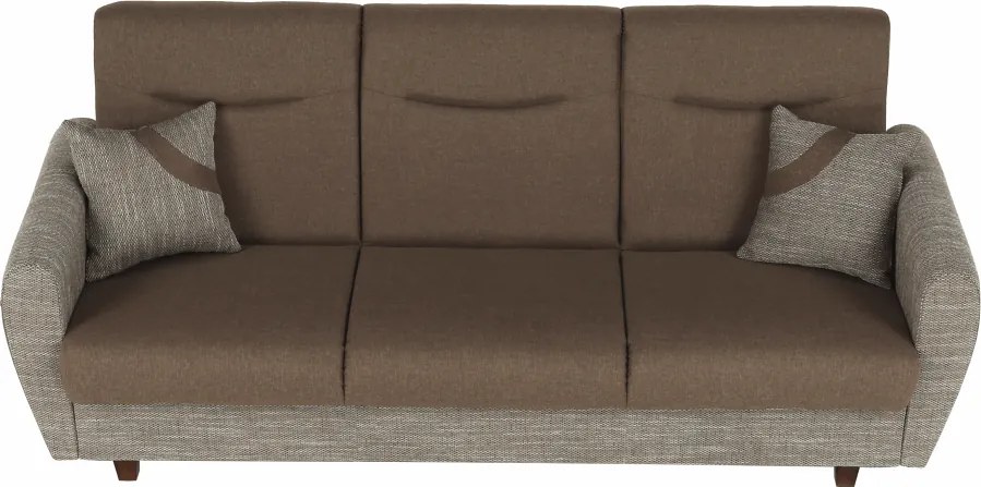 3-ülés ágyfunkcióval, barna, MILO 3-Ülés