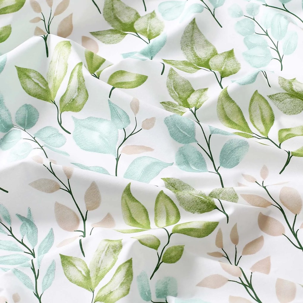 Goldea pamut drapéria deluxe - festett levelek 160x160 cm