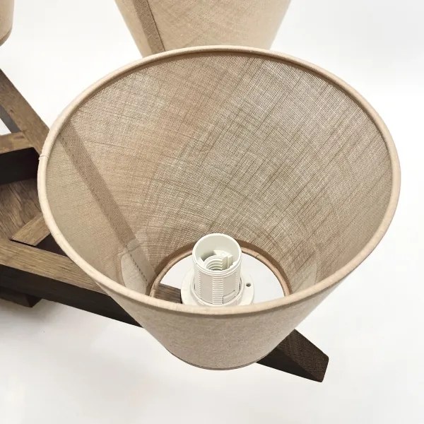 Brilagi - LED mennyezeti lámpa ANTHONY 5xE14/40W/230V dióbézs