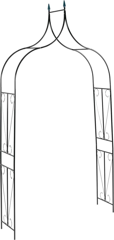vidaXL sötétzöld vas kerti boltív 142 x 37 x 275 cm