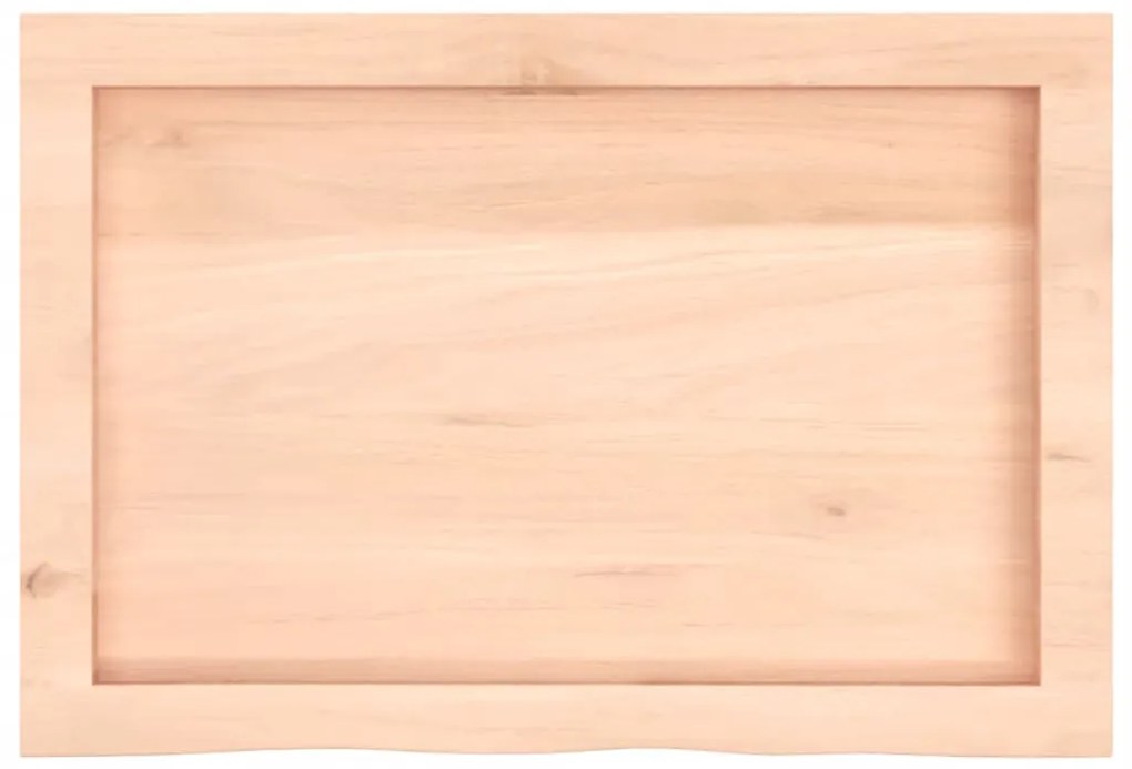 kezeletlen tömör tölgyfa fali polc 60x40x(2-4) cm