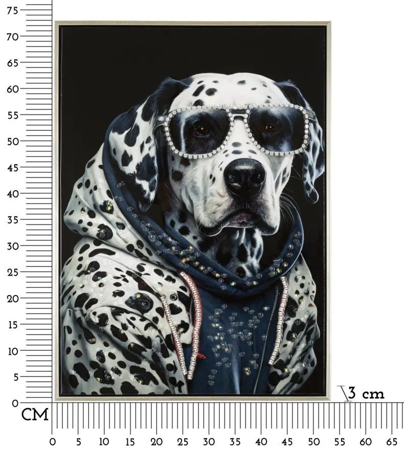 Lakkozott falfestmény keretes csapdával 53x3x73cm