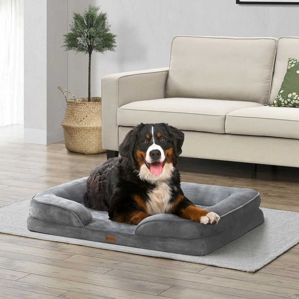 Juskys Sheena XL kutya fekhely 105x82 cm - szürke
