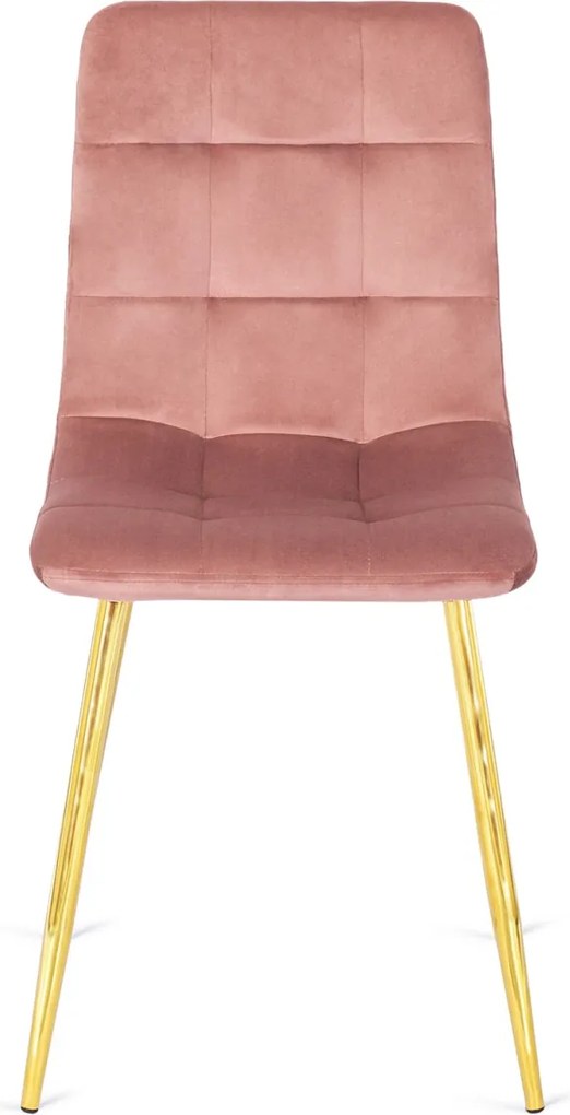 Szék rózsaszín színben, bársony kárpittal. YORK