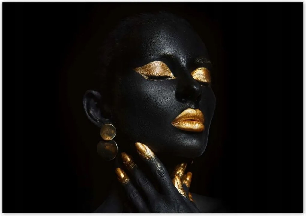 Poszterek 100x70 Arannyal bevont arc