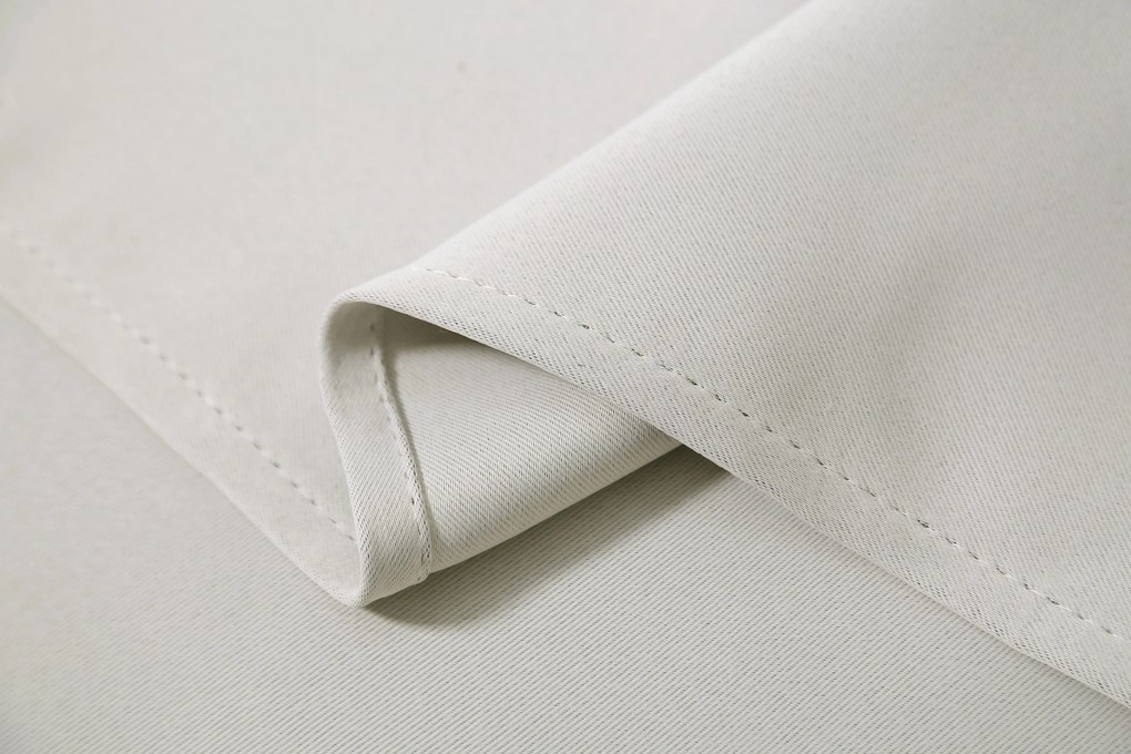 Fehér-krémszínű OXFORD függöny 140x250 cm Felfüggesztés: Fém gyűrűk